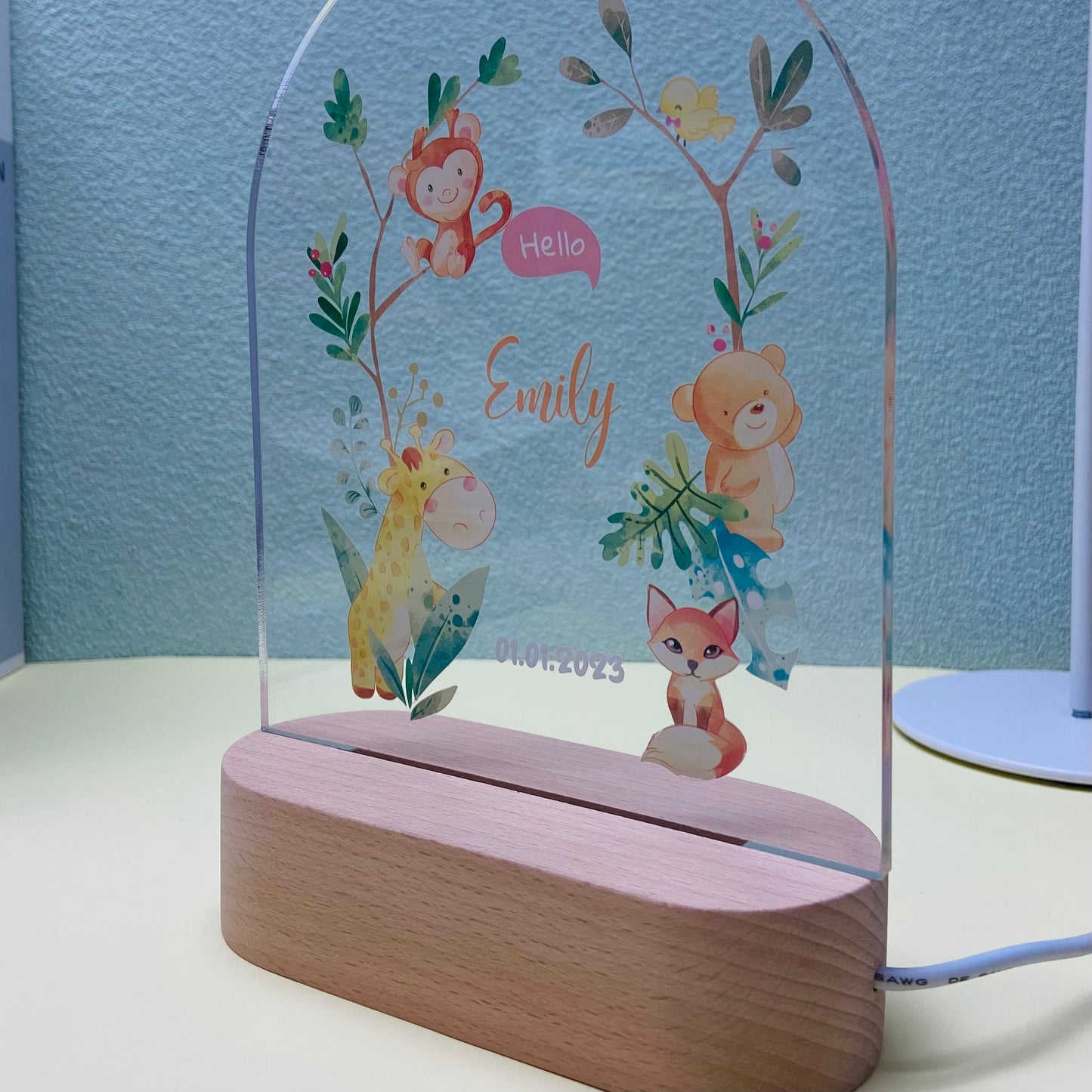 Custom Animal Night Light, Little Lion Night Light