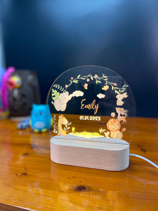 Custom Animal Night Light, Little Lion Night Light